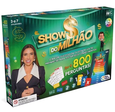 Jogos de tabuleiro baratos Shopee - Show do Milhão Pais e Filhos