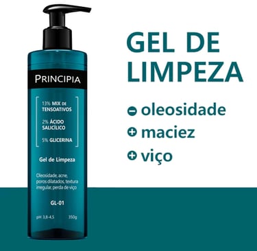Gel de Limpeza Facial Principia 2% Ácido Salicílico