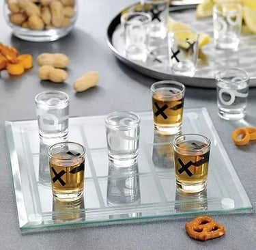 Jogo da Velha Drink perdeu bebeu, diversão adulta com amigos