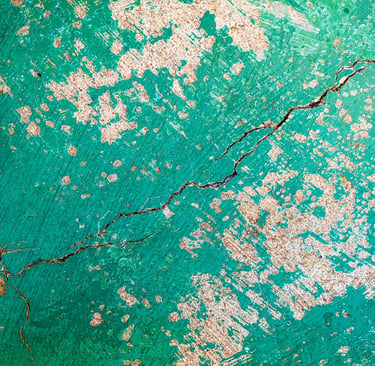 Weathered wall with a crack