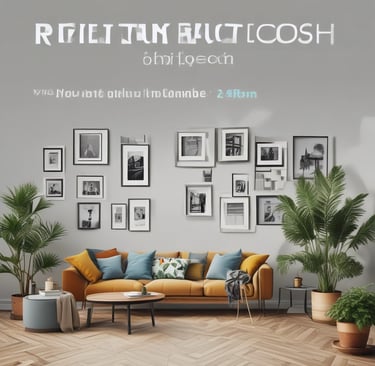 A professional office environment with a team discussing over a laptop.