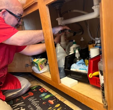 Fixing a leaky kitchen sink