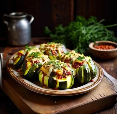 Courgettes farcies au four