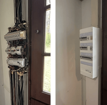 "Avant-Après" d'une rénovation d'un compteur électrique