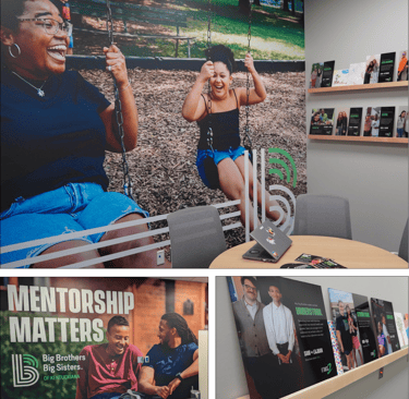 Big Brothers Big Sisters Environmental Graphic Wall and modular photography