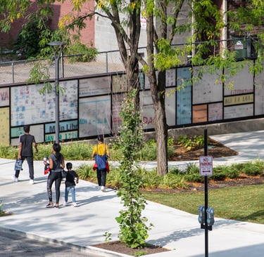 Cincinnati Library Placemaking Monument Wall Design