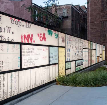 Cincinnati Library Placemaking Monument Wall Night