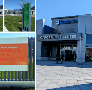Louisville Goodwill Opportunity Center Placemaking Hope Sign and Interpretive Graphics