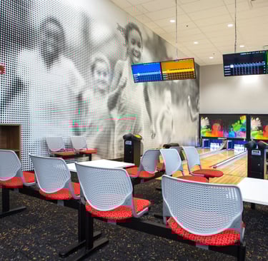 Louisville Urban League Sports & Learning Complex Bowling Environmental Graphics Wall