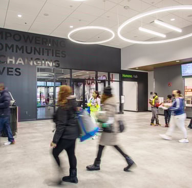 Louisville Urban League Sports & Learning Complex Lobby Interior Environmental Graphics