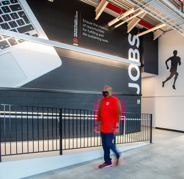 Louisville Urban League Sports & Learning Complex Interior Branded Environmental Graphics