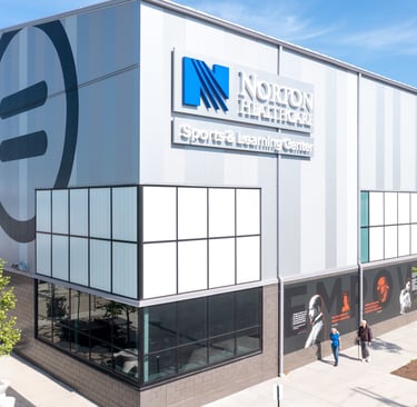 Louisville Urban League Sports & Learning Complex Exterior Signage and Cultural Wallscape