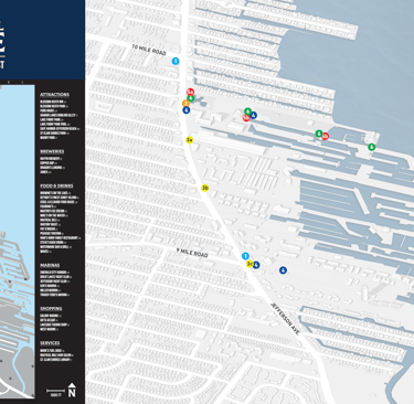 Nautical Miles Signage Orientation Map