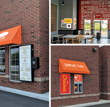 Rhino Smashburger Co. Exterior Restaurant Branding Environmental Graphics