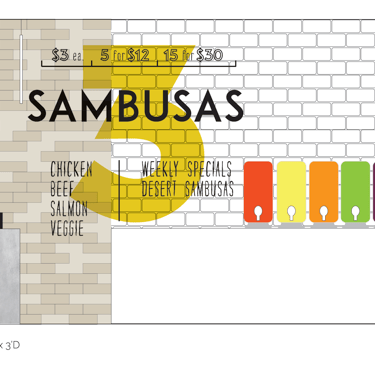 Hoyo's Kitchen Sambusas & Juices Environmental Graphics