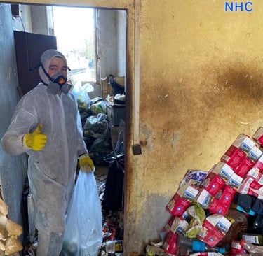 NHC réhabilitation logement nettoyage et débarras syndrome de Diogène.