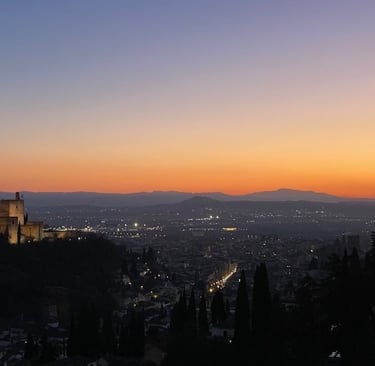 Granada Alhambra Spanien Sonnenuntergang Annerschtwo