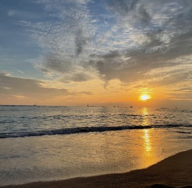 Waikiki Beach Sonnenuntergang Annerschwto