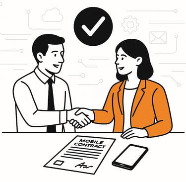 Independent consultancy guiding businesses through mobile contract agreements