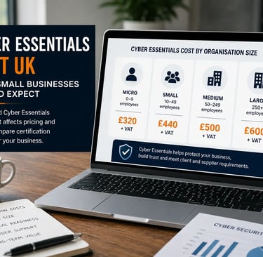 Small business reviewing Cyber Essentials certification cost in the UK