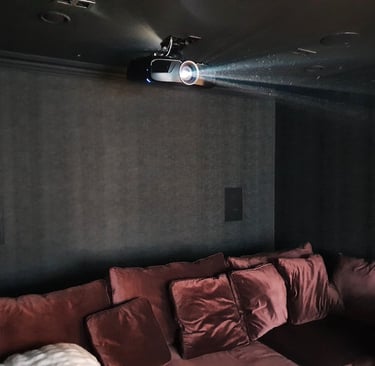 Epson Projector in Home Cinema Room