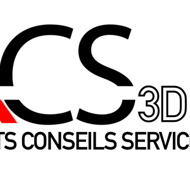 logo rouge et noir ACS 3D