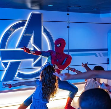 Train with Spiderman on a Disney Cruise Line vessel
