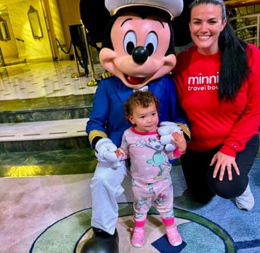 Sarah Rengulbai pictured with Captain Mickey