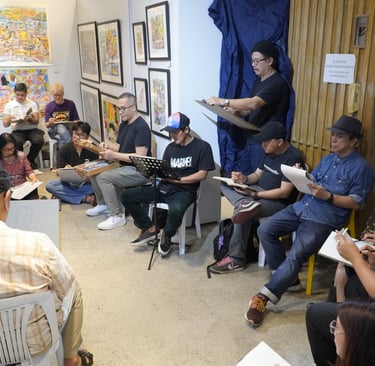 Silaw Artist Collective at work during its first nude sketching session of 2025