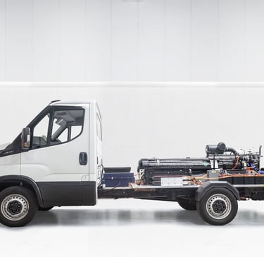 Hydrogen-powered light commercial vehicle prototype by Innervated Vehicle Engineering