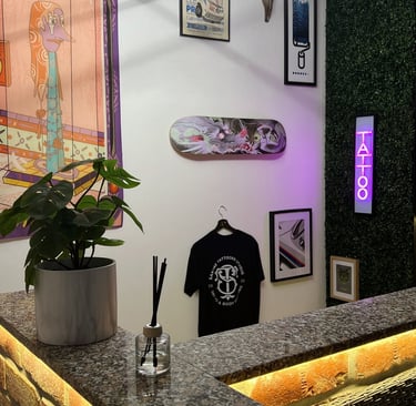 Interior Estúdio de tatuagens e body piercing em Vagos, Aveiro