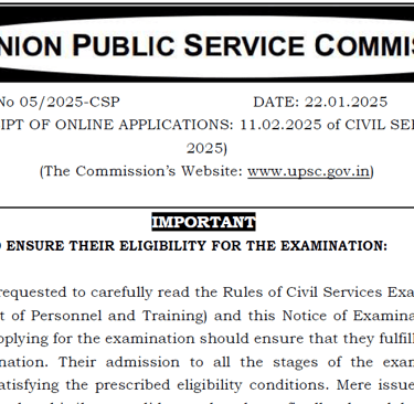 UPSC 2025 CSE Exam
