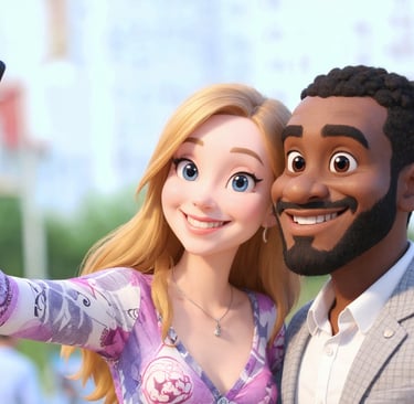 taking a selfie to create 3D cartoon characters