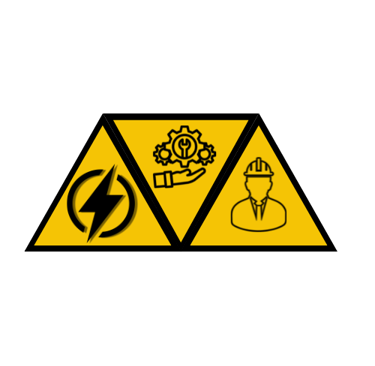 iconos de electricidad, oba civil y mantenimiento