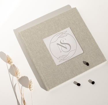 Premium fotoalbumas su lino viršeliu, 30x30