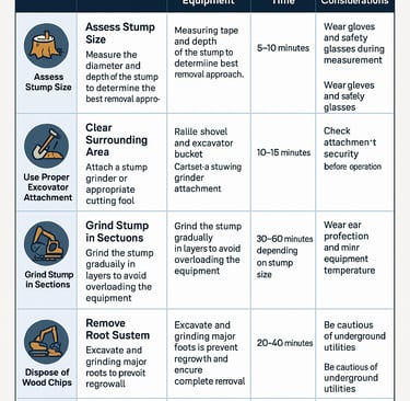 Excavator Stump Grinder