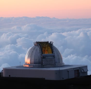 Telescope on mountain