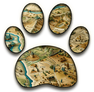 Paw-shaped map of the Great Plains region