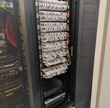 Viber Israel Server room - Front patch panels View