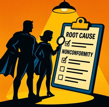 Writing nonconformities without root cause analysis is like fixing a leaky pipe with duct tape — loo