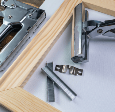 Canvas stretching picture frames