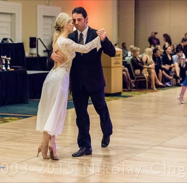 Mekhael Srour and Martha Slater argentine tango competition