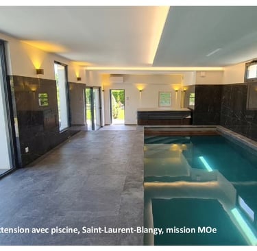 extension avec piscine à Saint-Laurent-Blangy