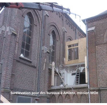 surélévation pour des bureaux à Amiens