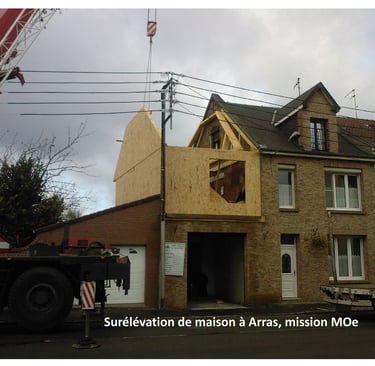surélévation de maison à Arras