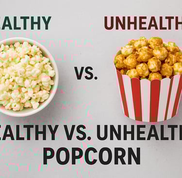 a bowl of popcorn and a bowl of popcorn