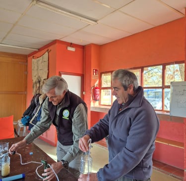 Taller del agua, filtro artificial de bombeo