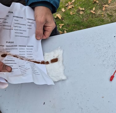 Taller del fuego, algodón y óxido