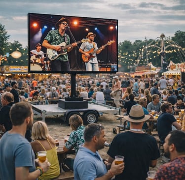 Ledscherm op trailer huren