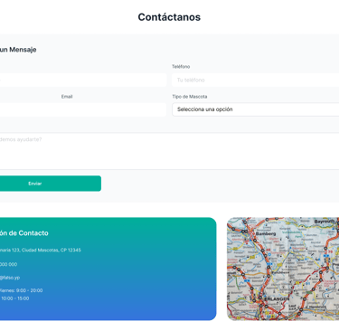 Antes rediseño veterinaria UX/UI - Desarrollo